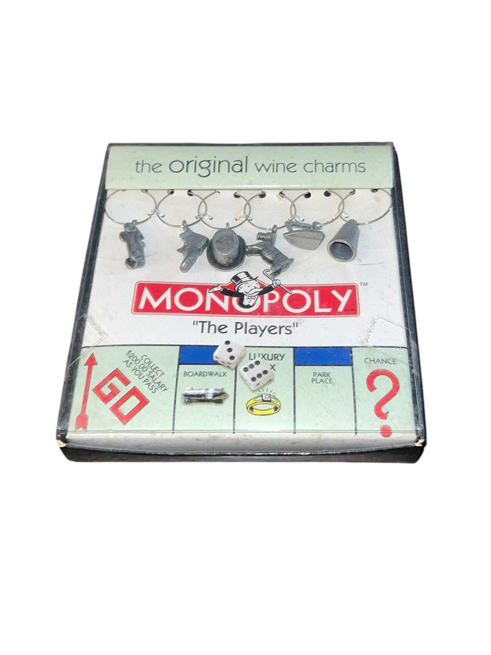 VTG 2004 Monopoly The Players Original Wine Charms Pieces Hasbro RARE NEW